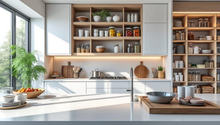 le cellier optimise l'espace en libérant de la place dans vos placards de cuisine, pour une organisation pratique et un rangement efficace.
