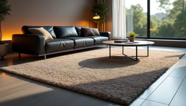 découvrez comment un tapis de salon peut délimiter harmonieusement votre espace de détente au sol, alliant confort et style pour votre intérieur.